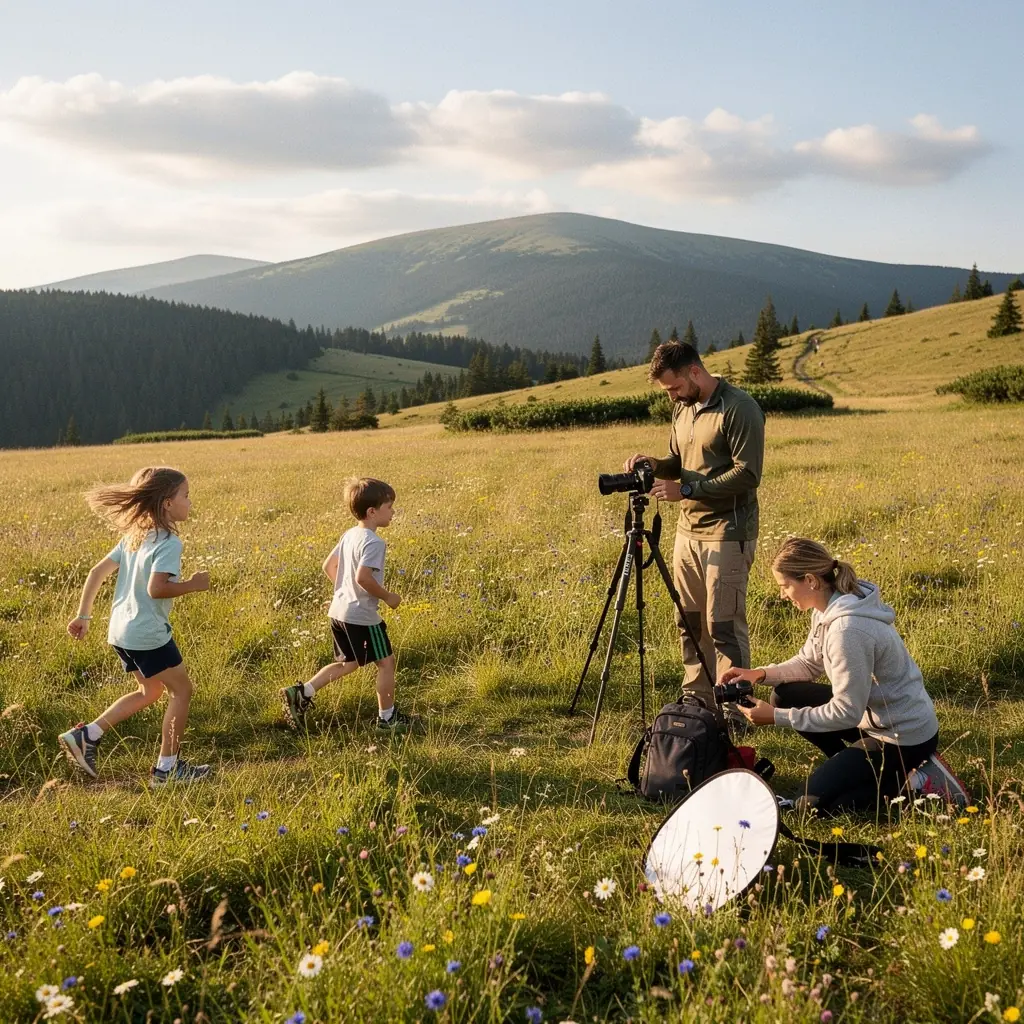 Skupina turistů objevujících jeskynní systém Moravského krasu.