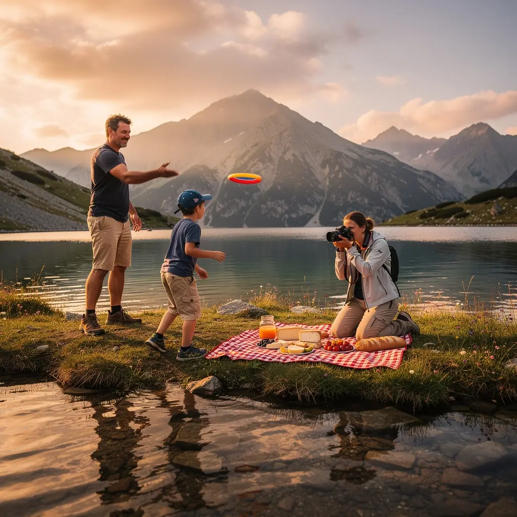 Turisté procházející po krásné stezce vedoucí k historickému hradu v pozadí.